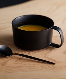 kuros'（クロス）の「【kuros'オリジナル】美濃焼 KONARE SOUP スープマグ 黒 箱入り（食器）」