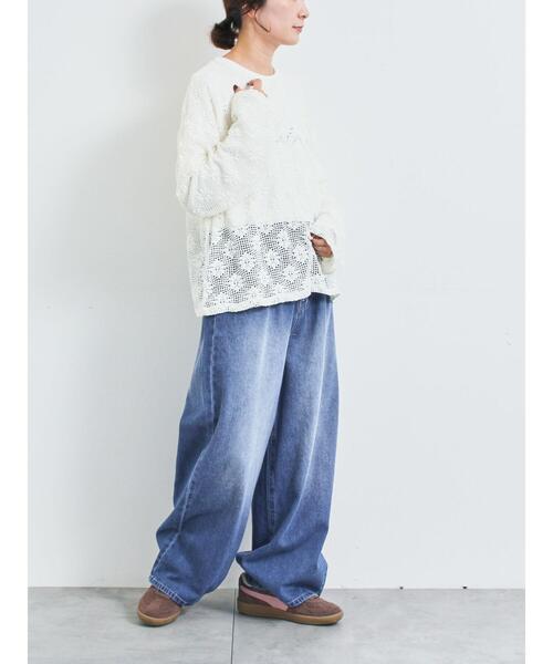 SM2(エスエムツー)の「透かし柄ふくれジャカードプルオーバー(Tシャツ/カットソー・レディース・ブラック/グレー/キナリ・F)」の9枚目の写真