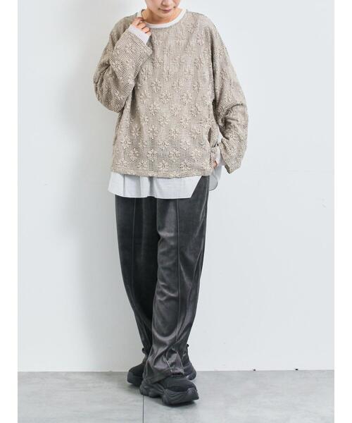 SM2(エスエムツー)の「透かし柄ふくれジャカードプルオーバー(Tシャツ/カットソー・レディース・ブラック/グレー/キナリ・F)」の13枚目の写真