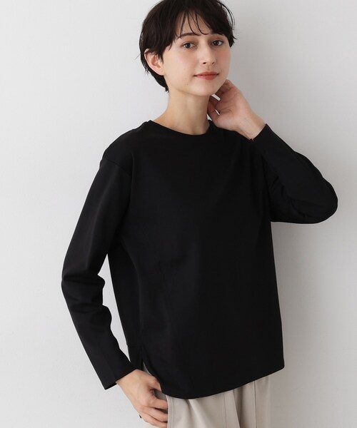 Dessin(デッサン)の「【美シルエット/洗える】切替カットソー(Tシャツ/カットソー・レディース・ブラック/ホワイト系・01/02/03)」の1枚目の写真