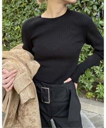 LE CIEL BLEU | トゥーテクスチャーリブドニットトップ / Two-Texture Ribbed Knit Top(ニット/セーター)