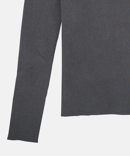 LE CIEL BLEU（ルシェルブルー）の「トゥーテクスチャーリブドニットトップ / Two-Texture Ribbed Knit Top（ニット/セーター・レディース・ネイビー/ブラック/チャコールグレー/ライトイエロー・36）」の14枚目の写真