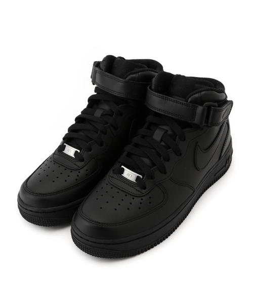 NIKE（ナイキ）の「NIKE（ナイキ） ウィメンズエアフォース1MID（スニーカー・レディース・ホワイト/ブラック・25cm/23cm/24.5cm/23.5cm/24cm）」の3枚目の写真