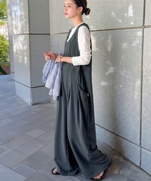 レディースのオールインワン・サロペット（グレー/灰色系