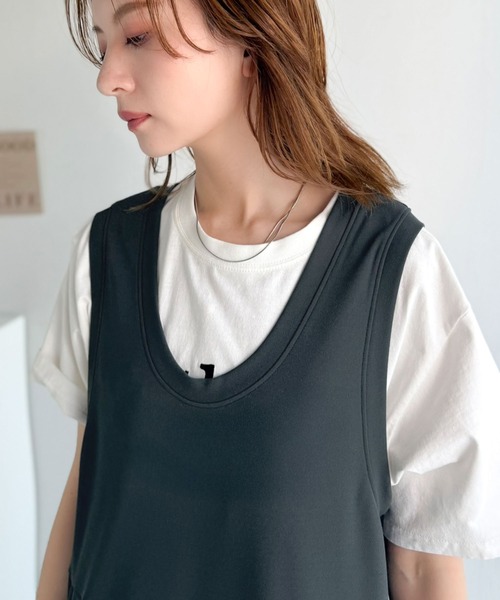 Java(ジャバ)の「《JaVaジャバコラボ》上品カットジョーゼットで大人のリラックス感♪Uネックオールインワン(サロペット/オーバーオール・レディース・アイボリー/ブラック/チャコール・X-LARGE/SMALL/MEDIUM/LARGE)」の13枚目の写真