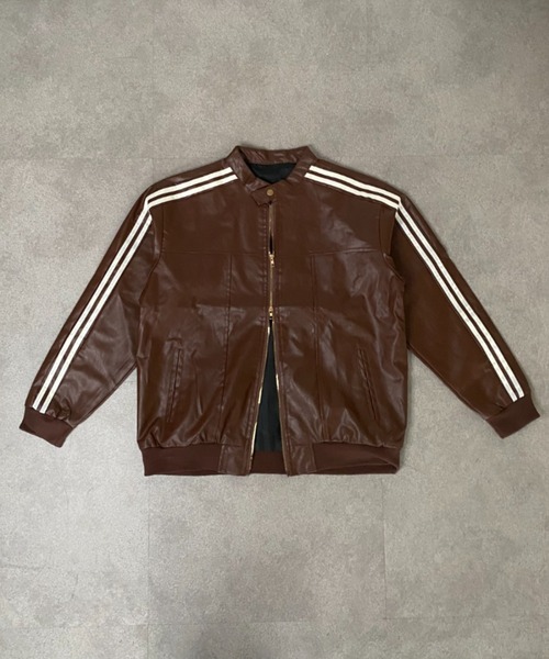 セール】【25年秋冬新作】ダブルジップサイドライン オーバーサイズ PU