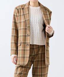 A_（エース）の「【A_/エース】ウールチェックジャケット（テーラードジャケット）」