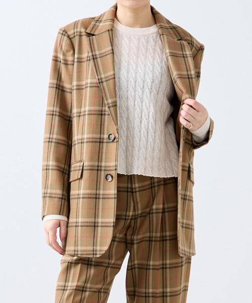 セール】【A_/エース】ウールチェックジャケット（テーラード