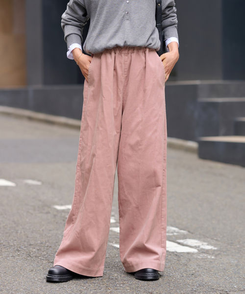 JOURNAL STANDARD relume（ジャーナルスタンダード　レリューム）の「《追加》コットンコーデュロイイージーワイド（その他パンツ・レディース・ピンク/カーキ/ホワイト・36/38）」の5枚目の写真