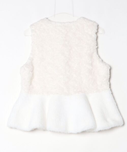 FELLINI（フェリーニ）の「【Fellini/フェリーニ】ペプラムファーベスト（ベスト・レディース・オフホワイト/ブラウン・FREE）」の3枚目の写真