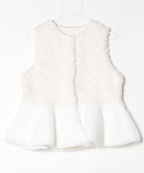 FELLINI（フェリーニ）の「【Fellini/フェリーニ】ペプラムファーベスト（ベスト・レディース・オフホワイト/ブラウン・FREE）」の11枚目の写真