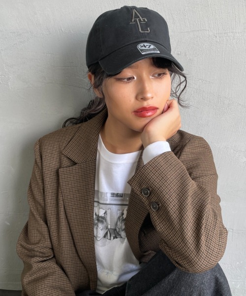 AMERICANA（アメリカーナ）の「[Americana/アメリカーナ] AC 47クリーンナップ ブランドロゴ刺繍 キャップ（キャップ・レディース・チャコールグレー/ブラック/ネイビー・ONE SIZE）」の2枚目の写真