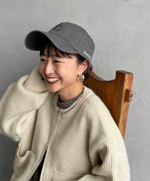 AMERICANA（アメリカーナ）の「[Americana/アメリカーナ] AC 47クリーンナップ ブランドロゴ刺繍 キャップ（キャップ・レディース・チャコールグレー/ブラック/ネイビー・ONE SIZE）」の12枚目の写真