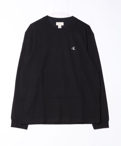 ARCADE(アーケード)の「Calvin Klein カルバンクライン LS EASY MONOGRAM TEE モノグラム CKロゴ ロンT(Tシャツ/カットソー・メンズ・ブラック/ホワイト・L/M)」の2枚目の写真