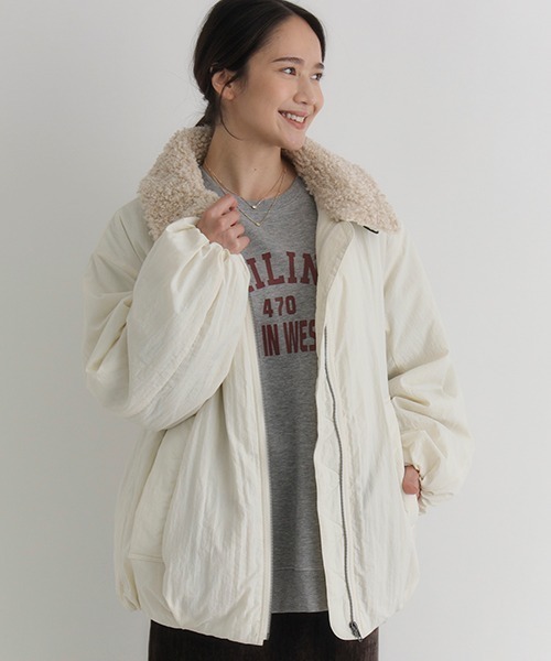 セール】【HONEYSUCKLE ROSE】フェイクファー襟ジャケット (ボリューム
