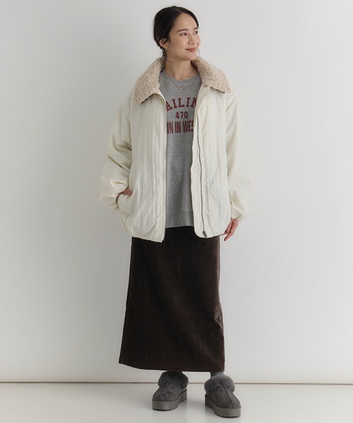 セール】【HONEYSUCKLE ROSE】フェイクファー襟ジャケット (ボリューム