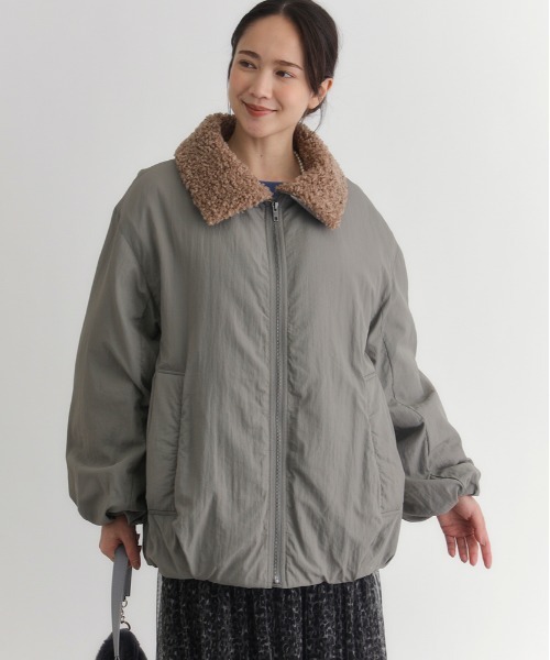 セール】【HONEYSUCKLE ROSE】フェイクファー襟ジャケット (ボリューム