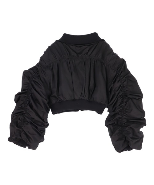 ANAP(アナップ)の「シャーリング スリーブ ショート ブルゾン(ブルゾン・レディース・ピンク/カーキ/ブラック・F)」の9枚目の写真