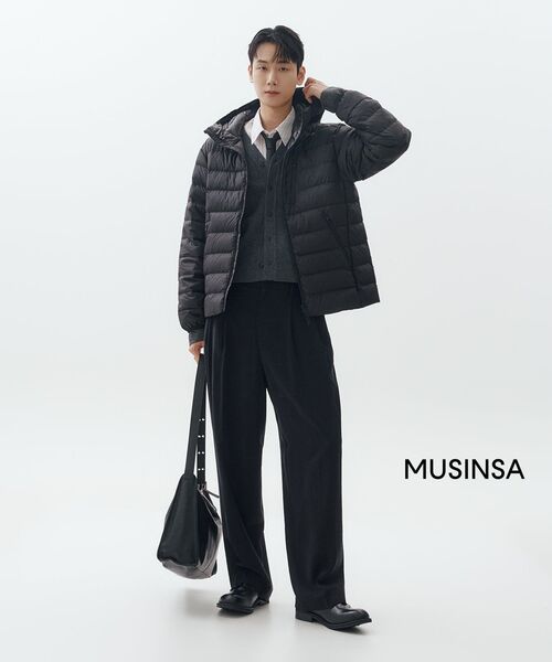 MUSINSA STANDARD（ムシンサスタンダード）の「[シティレジャー] フードパーカ ライトダウンジャケット [ブラック]（ダウンジャケット/コート・メンズ・その他・XX-LARGE/SMALL/MEDIUM/LARGE/X-LARGE）」の3枚目の写真