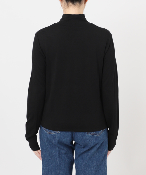 B.C STOCK（ベーセーストック）の「手洗い可 / ウール混カットタートルプルオーバー（Tシャツ/カットソー・レディース・ホワイト/チャコールグレー/ブラック・FREE）」の8枚目の写真