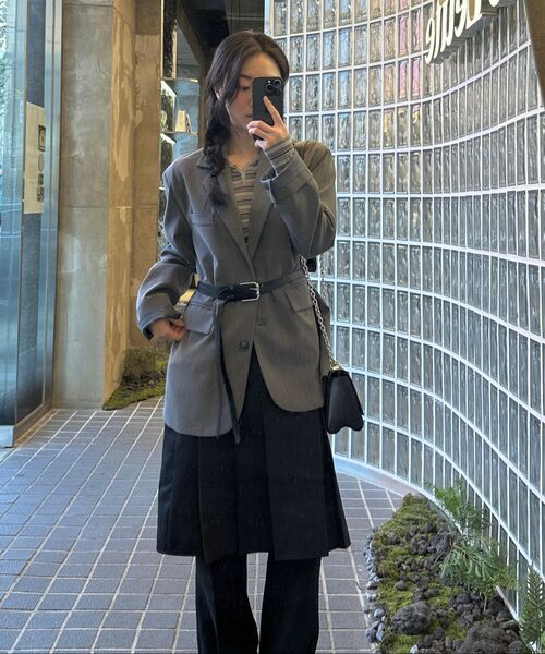 FLAREUP(フレアアップ)の「Pleats Midi Skirt (FL-243_Black)(スカート・レディース・ブラック・1/2)」の9枚目の写真