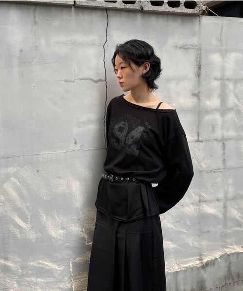 FLAREUP(フレアアップ)の「Pleats Midi Skirt (FL-243_Black)(スカート・レディース・ブラック・1/2)」の6枚目の写真