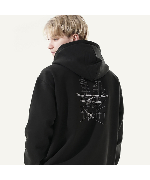 GAKKAI UNIONS(ガッカイユニオンズ)の「HCATフード集業ブラック(パーカー・レディース・その他・MEDIUM/LARGE)」の1枚目の写真
