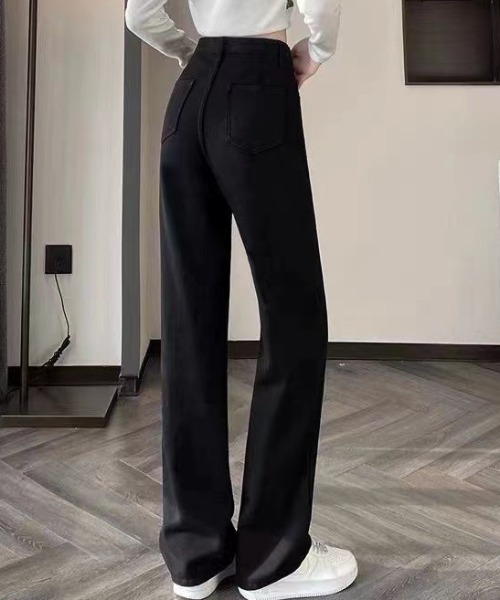 deux amour(ドゥーザムール)の「裏ボアあったかデニムパンツ(デニムパンツ・レディース・サックスブルー/チャコールグレー/ブラック/ネイビー・FREE)」の10枚目の写真