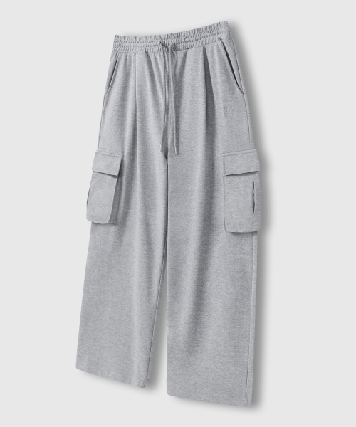 LEMAIN SECOND（リメインセカンド）の「ONE-TUCK WIDE CARGO SWEAT PANTS [GRAY] - NON FLEECE ver（スウェットパンツ・レディース・その他・X-LARGE/SMALL/MEDIUM/LARGE）」の6枚目の写真