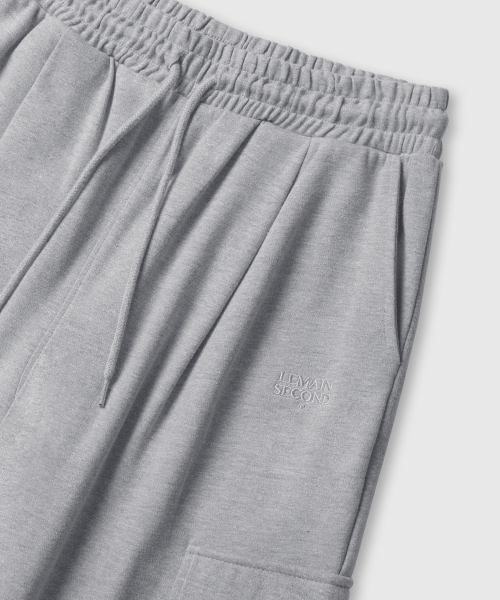 LEMAIN SECOND（リメインセカンド）の「ONE-TUCK WIDE CARGO SWEAT PANTS [GRAY] - NON FLEECE ver（スウェットパンツ・レディース・その他・X-LARGE/SMALL/MEDIUM/LARGE）」の8枚目の写真