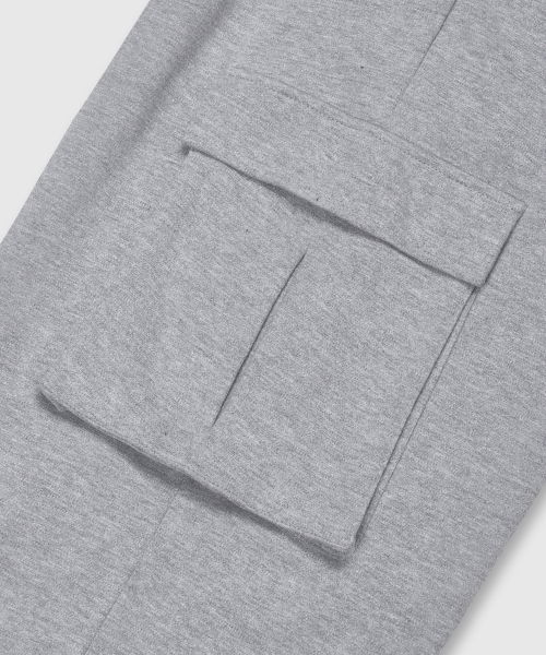 LEMAIN SECOND（リメインセカンド）の「ONE-TUCK WIDE CARGO SWEAT PANTS [GRAY] - NON FLEECE ver（スウェットパンツ・レディース・その他・X-LARGE/SMALL/MEDIUM/LARGE）」の3枚目の写真