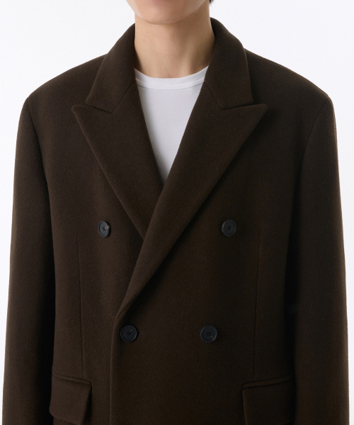 MUSINSA STANDARD（ムシンサスタンダード）の「カシミヤブレンドダディショルダーダブルロングコート[バロックブラウン]（チェスターコート・メンズ・その他・MEDIUM/LARGE/X-LARGE/XX-LARGE）」の10枚目の写真