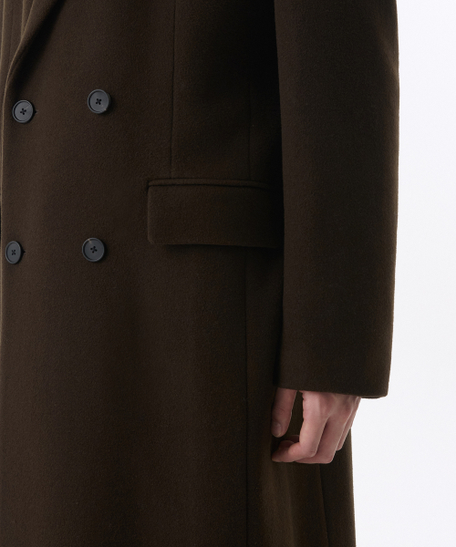MUSINSA STANDARD（ムシンサスタンダード）の「カシミヤブレンドダディショルダーダブルロングコート[バロックブラウン]（チェスターコート・メンズ・その他・MEDIUM/LARGE/X-LARGE/XX-LARGE）」の11枚目の写真