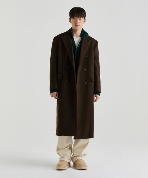 MUSINSA STANDARD（ムシンサスタンダード）の「カシミヤブレンドダディショルダーダブルロングコート[バロックブラウン]（チェスターコート・メンズ・その他・MEDIUM/LARGE/X-LARGE/XX-LARGE）」の6枚目の写真
