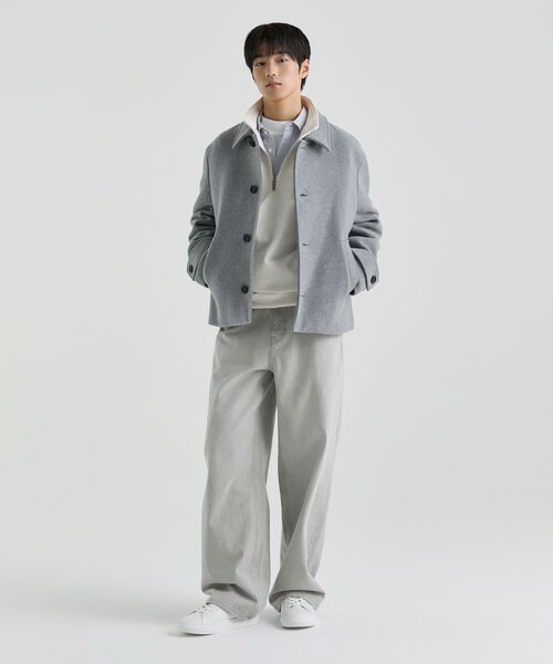 MUSINSA STANDARD（ムシンサスタンダード）の「特大のハーフジップアップスウェットシャツ[クリーム]（スウェット・メンズ・その他・MEDIUM/LARGE/X-LARGE/XX-LARGE/XXX-LARGE）」の5枚目の写真