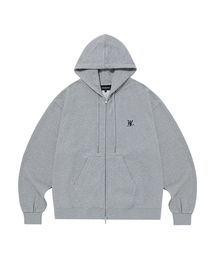 WOOALONG | (起毛)Signatureフードジップアップ - グレー(パーカー)