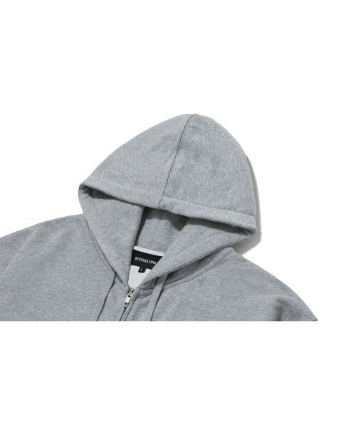 WOOALONG(ウアロン)の「(起毛)Signatureフードジップアップ - グレー(パーカー・レディース・ライトグレー・LARGE/MEDIUM/SMALL)」の3枚目の写真