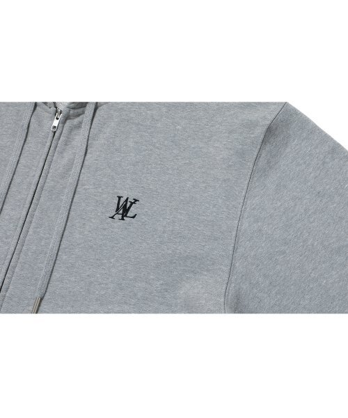 WOOALONG(ウアロン)の「(起毛)Signatureフードジップアップ - グレー(パーカー・レディース・ライトグレー・LARGE/MEDIUM/SMALL)」の4枚目の写真