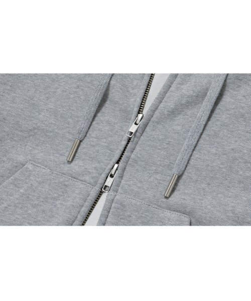 WOOALONG(ウアロン)の「(起毛)Signatureフードジップアップ - グレー(パーカー・レディース・ライトグレー・LARGE/MEDIUM/SMALL)」の6枚目の写真