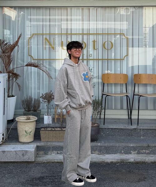 TAKEASY(テイクイージー)の「アプリケスウェットパンツ(メランジグレー)(スウェットパンツ・メンズ・その他・MEDIUM/LARGE)」の9枚目の写真