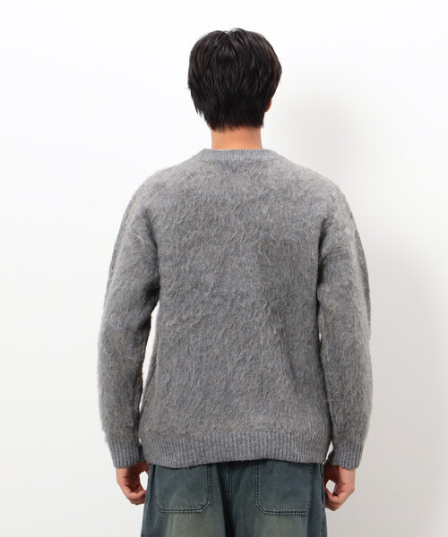 Purple&Yellow(パープルアンドイエロー)の「起毛 カレッジロゴ プルオーバー(ニット/セーター・メンズ・ブラック/グレー/ブルー・MEDIUM/SMALL/LARGE)」の10枚目の写真