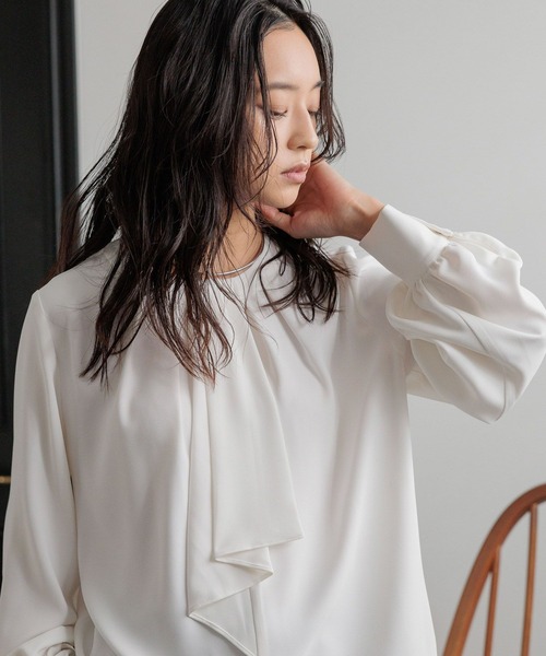 LOWRYS FARM（ローリーズファーム）の「ｄａｙｍｅタイブラウス 628651（シャツ/ブラウス・レディース・ホワイト・FREE）」の7枚目の写真