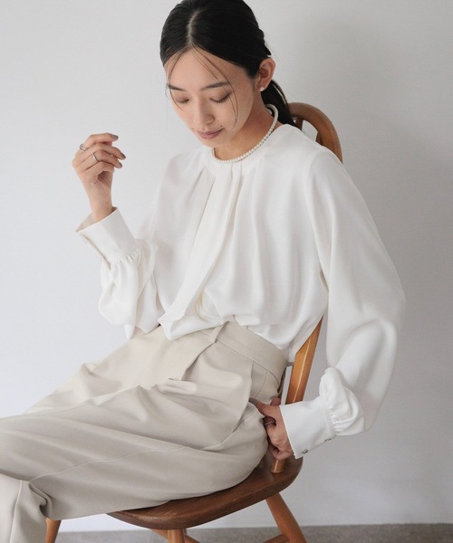 LOWRYS FARM（ローリーズファーム）の「ｄａｙｍｅタイブラウス 628651（シャツ/ブラウス・レディース・ホワイト・FREE）」の16枚目の写真