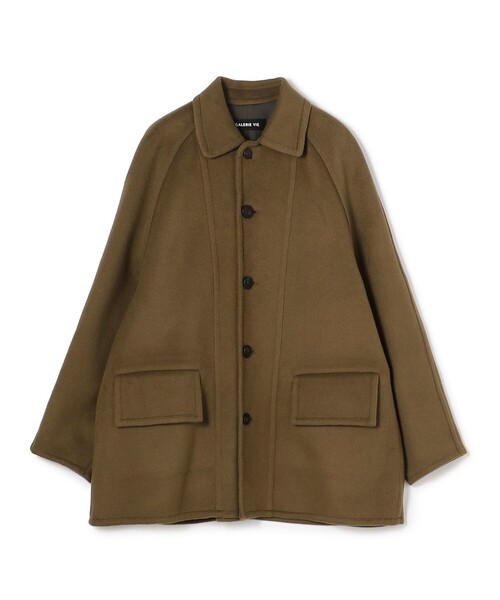 ウールダブルフェイス ステンカラーコート（ステンカラーコート