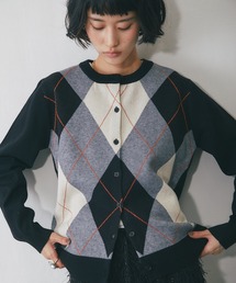 アーガイル ニット」に該当するブラック/黒色系のファッション通販