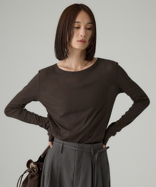 BABYLONE(バビロン)の「シアーフライスプルオーバー(Tシャツ/カットソー・レディース・ブラウン・フリー)」の5枚目の写真