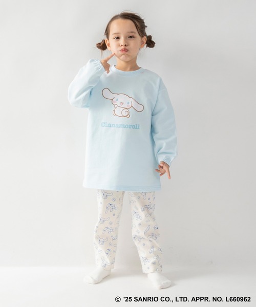 BRANSHES(ブランシェス)の「【WEB限定/DRC/サンリオキャラクターズ】長袖ルームウェア・こども(ルームウェア/パジャマ・キッズ・オフホワイト/ラベンダー/エメラルド/ブルーグレー/ブラウン/グリーン/サックスブルー/ピンク・100/120/110/130/90)」の6枚目の写真