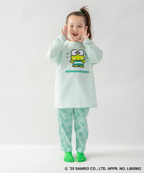 BRANSHES(ブランシェス)の「【WEB限定/DRC/サンリオキャラクターズ】長袖ルームウェア・こども(ルームウェア/パジャマ・キッズ・オフホワイト/ラベンダー/エメラルド/ブルーグレー/ブラウン/グリーン/サックスブルー/ピンク・100/120/110/130/90)」の4枚目の写真