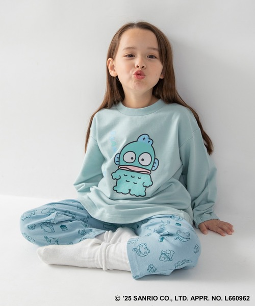 BRANSHES(ブランシェス)の「【WEB限定/DRC/サンリオキャラクターズ】長袖ルームウェア・こども(ルームウェア/パジャマ・キッズ・オフホワイト/ラベンダー/エメラルド/ブルーグレー/ブラウン/グリーン/サックスブルー/ピンク・100/120/110/130/90)」の5枚目の写真