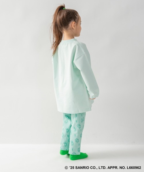BRANSHES(ブランシェス)の「【WEB限定/DRC/サンリオキャラクターズ】長袖ルームウェア・こども(ルームウェア/パジャマ・キッズ・オフホワイト/ラベンダー/エメラルド/ブルーグレー/ブラウン/グリーン/サックスブルー/ピンク・100/120/110/130/90)」の17枚目の写真